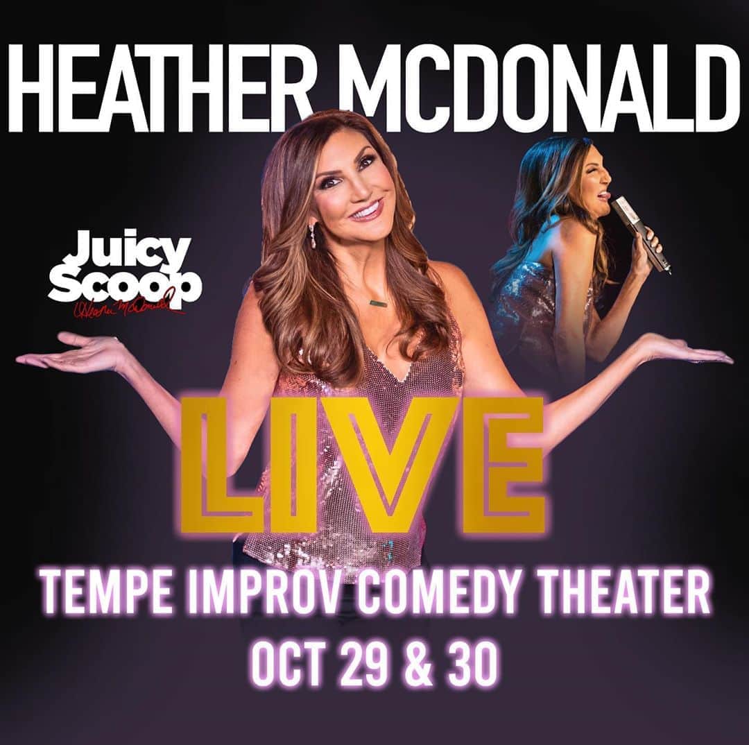 のインスタグラム：「I am back to performing Stand Up! Tempe, Arizona come see me live Halloween weekend. Go to my website heathermcdonald.net or @tempeimprov for tix!」