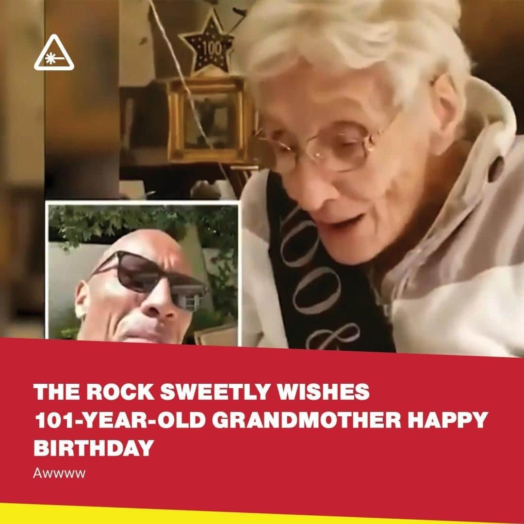 クリス・ハードウィックさんのインスタグラム写真 - (クリス・ハードウィックInstagram)「Marie Grover is a huge fan of Dwayne “The Rock” Johnson.  She celebrated her 101st birthday on Thursday, October 1, and The Rock sent her a very special message. ⁠ link in bio」10月3日 5時01分 - nerdist