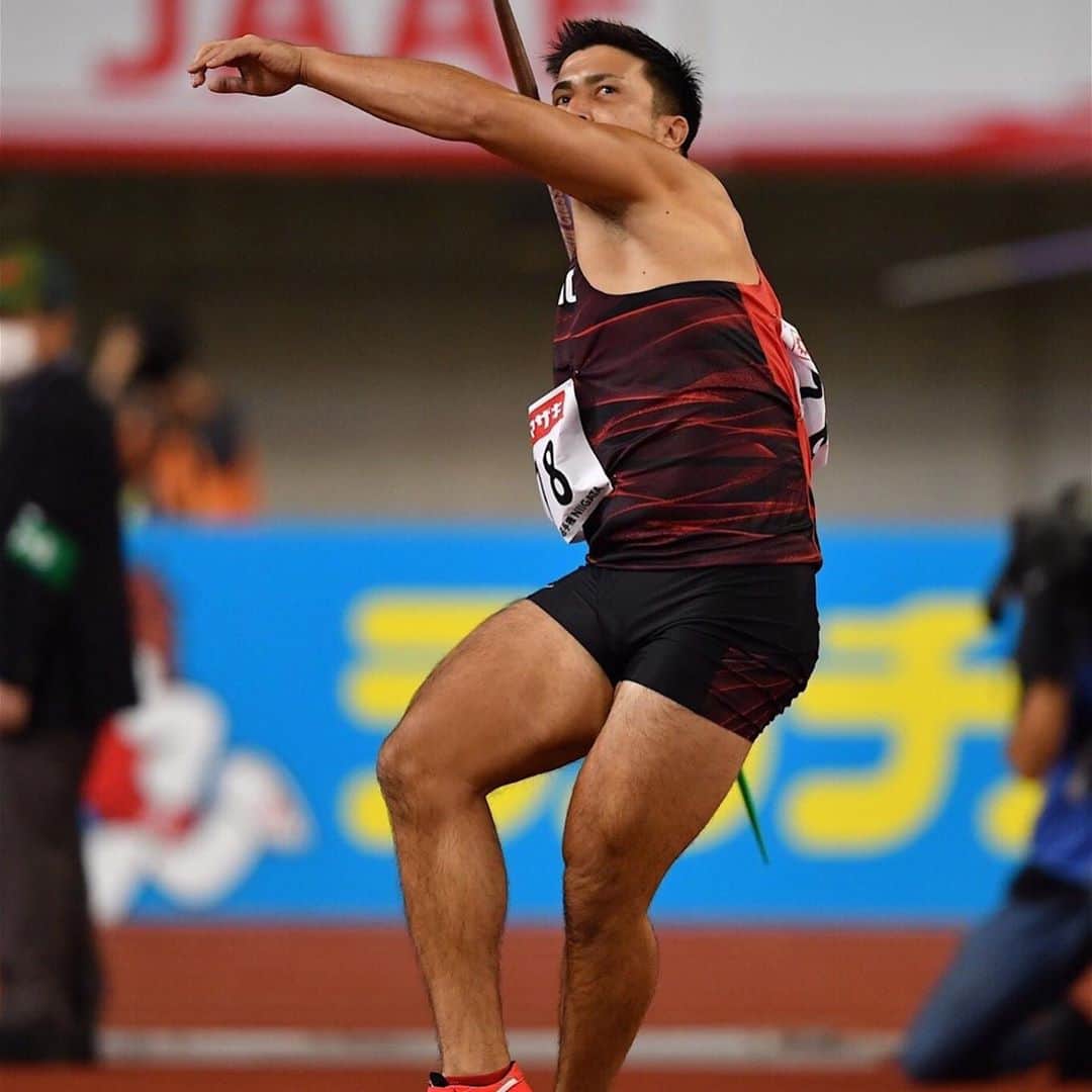 ディーン元気のインスタグラム：「Japan National CS 80.07m 2nd  来年更に強くなって帰ってきます🔥 絶対メダルを獲る。  ©️Agence SHOT   #javelinthrow #lifeisgood」