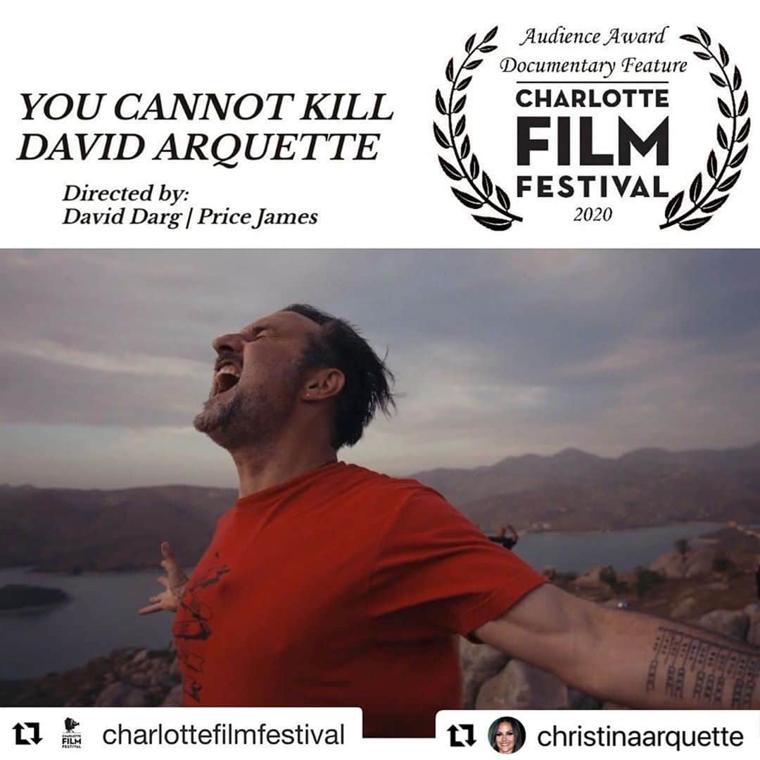 デヴィッド・アークエットさんのインスタグラム写真 - (デヴィッド・アークエットInstagram)「Thank you lovely cinema fans of Charlotte! #Repost @christinaarquette with @make_repost ・・・ Wahoooooo!!!! Thank you @charlottefilmfestival with @get_repost ・・・ Congratulations to our 2020 @charlottefilmfestival  Audience Award Winning Documentary Feature, @yckda  directed by @daviddarg and @fisherpricejames.  @davidarquette @christinaarquette @hct.media @superltdfilm」10月3日 8時26分 - davidarquette