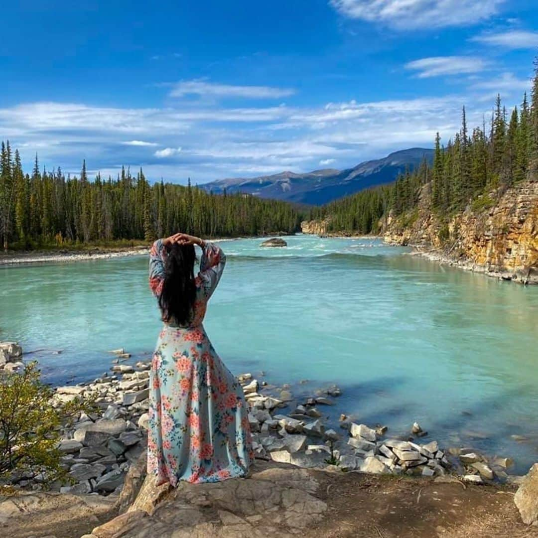 ユミキムさんのインスタグラム写真 - (ユミキムInstagram)「#YKtravels 💙 Athabasca Falls #banff #canada」10月3日 11時14分 - yumikim