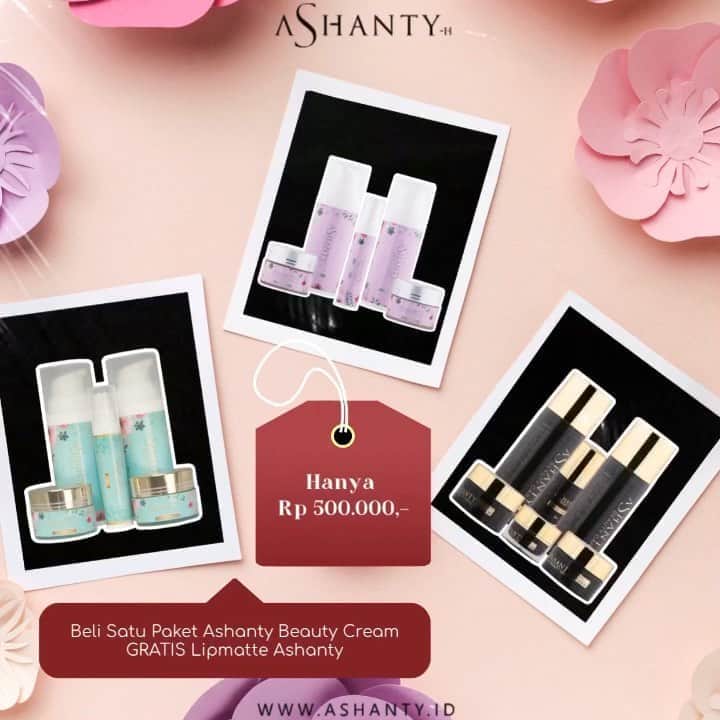 ASHANTY BEAUTY CREAM OFFICIALのインスタグラム：「ASHANTY BEAUTY CREAM SPECIAL PROMO 10.10 🎉🎉🎉  Hallo Ladies, di bulan Oktober yang ceria ini Ashanty Beauty Cream kasih yang special buat kamu, Setiap pembelian  Ashanty Beauty Cream (pilih salah satu series Whitening, Acne atau Anti aging) hanya Rp 500.000,- dan dapatkan FREE LIPMATTE ASHANTY (pilih salah satu shade Love, Sexy, Pure) senilai Rp 89.000,- 🤩🤩🤩  Superrrrr hemaaat!!!! Buruan yuuk pesan sekarang juga sebelum kehabisann !!! Stock sangat terbatas yaaaa, periode promo 02 - 10 Oktober 2020 😍  _____________________________ Informasi dan pemesanan  Ashanty Beauty Cream Chat Via WA : WA: 081293823950 WA: 081287388885 WA: 085781140354 WA: 087778489900 ⚡️ Fast Respons Click Link On Bio Instagram @ashantyid ❣️ ______________________________ #ashantybeautycream #creamashanty #skincareashanty #skincare #skincareartis #skincarelokal #creamwajah #creamperawatanwajah #obatjerawat #jerawat #kosmetik #krimwajah #creamwajah #whiteningcream #ashantyid #ashanty」