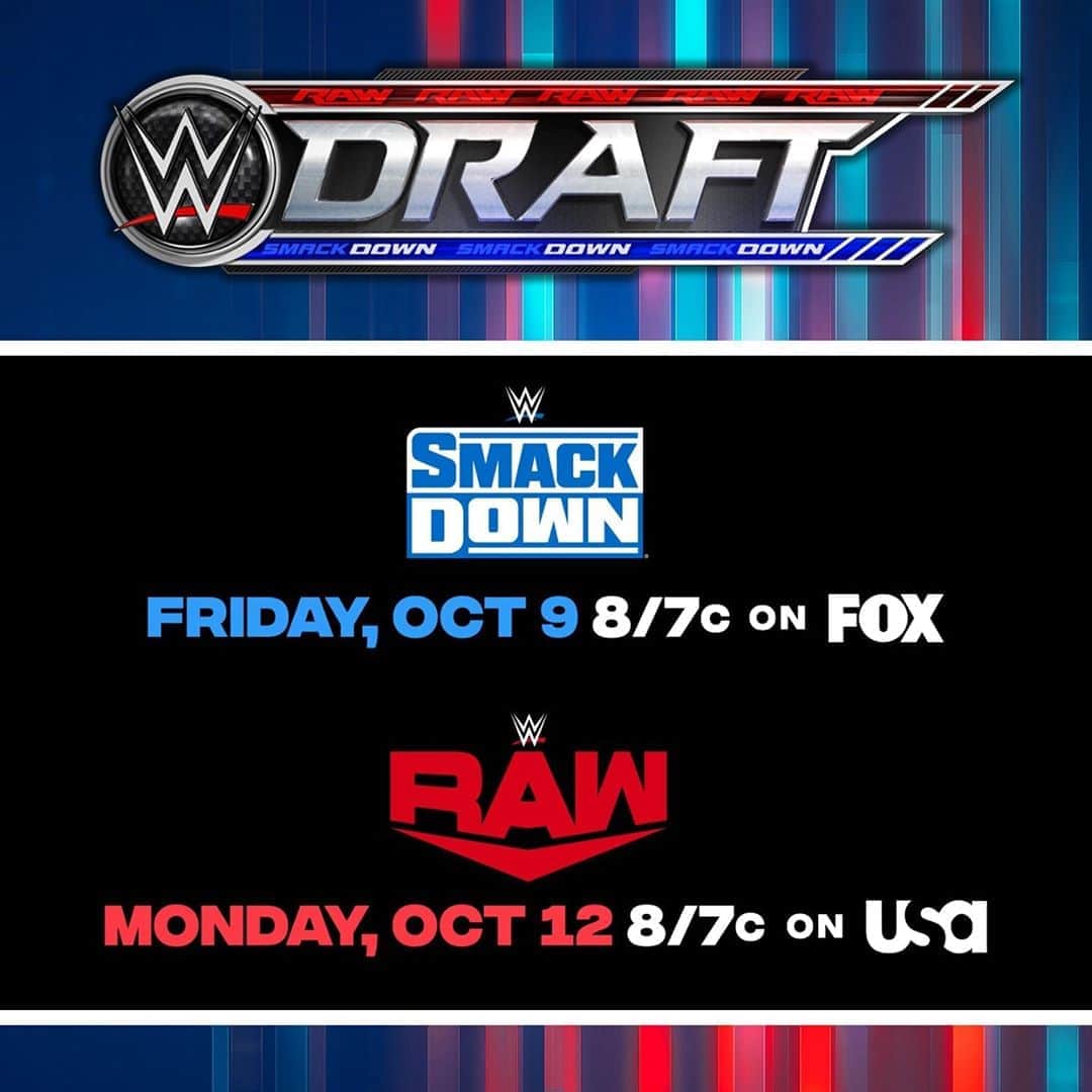 WWEさんのインスタグラム写真 - (WWEInstagram)「It's that time again! 👀  Find out what Superstars will be on the move when the opening night of the #WWEDraft begins next week on #SmackDown!」10月3日 13時42分 - wwe