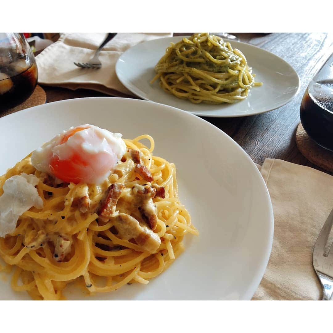 垰智子さんのインスタグラム写真 - (垰智子Instagram)「休日のLunchは、 TastyTable Food のパスタソースでおうちでRestaurantの味を🍽 . @tastytable_jp のソースは、人気レストランのシェフ監修の元に作られてるから、パスタを茹でてフライパンでソースと絡めるだけでレストランの味が楽しめるの🍝 . カルボナーラとジュノベーゼを作ったんだけど、どっちもとっても濃厚で美味しかったぁ♡♡ . 冷凍庫で保管できるからストックしとけばいつでも手軽に食べれるしオススメだよ☺✨ . . #tastytable #tastytablefood #パスタソース #TastyTableFOOD #カルボナーラ #ジュノベーゼ #pasta #food #foodstagram #instafood #おうちごはん #TastyTable」10月3日 15時01分 - taotao_tomo