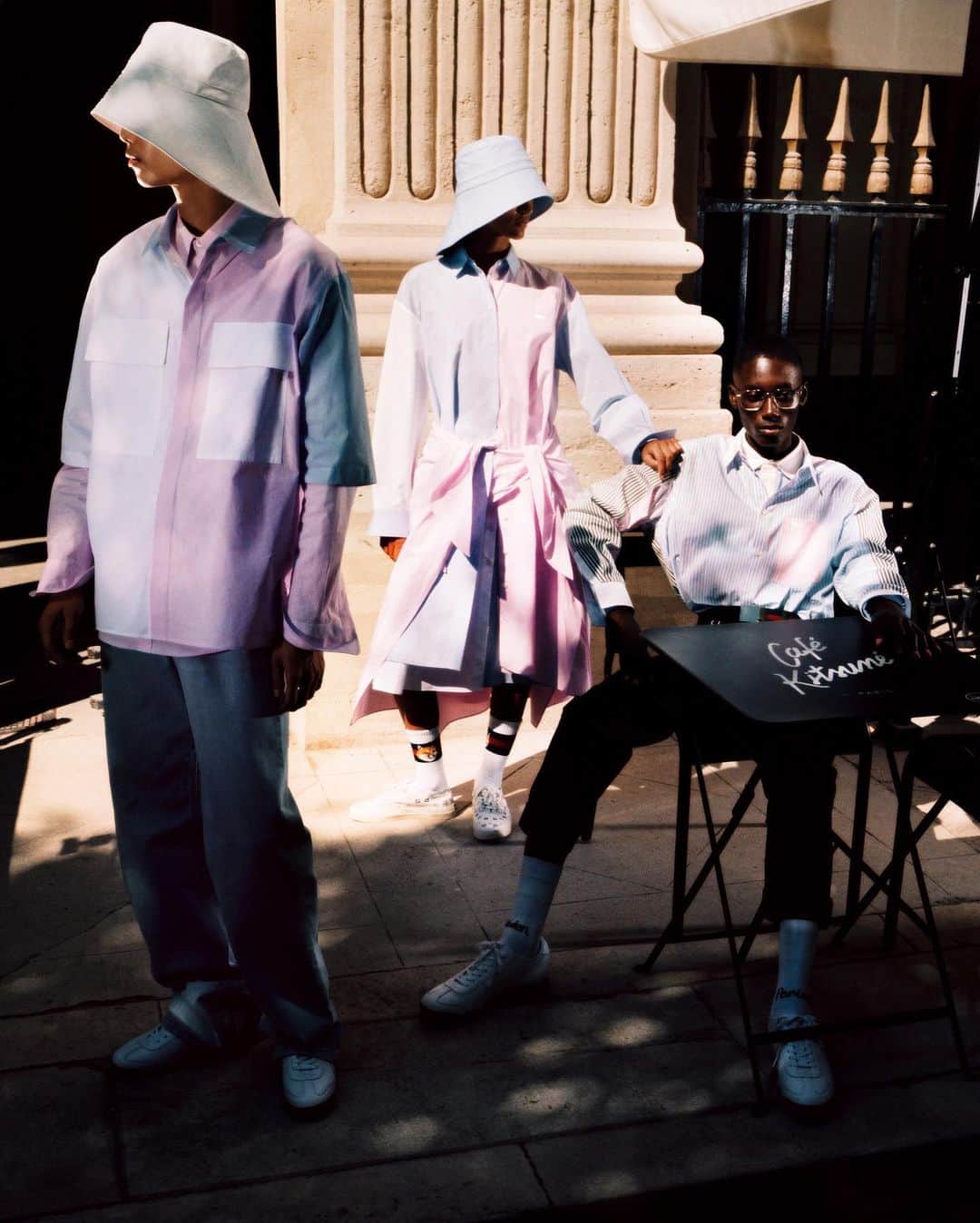 Gildas Loaëcさんのインスタグラム写真 - (Gildas LoaëcInstagram)「Each season deserves a unique partnership. As part of a new Guest Designer series, the Maison Kitsuné studio invites a new creative director, beginning with Paris-trained Marcus Clayton. Like a homecoming, the Spring-Summer 2021 collection draws its inspiration from the thread between Tokyo and Paris: the two cities’ light, attitude, good taste, sense of humor and love of beautiful things. This season, Marcus Clayton has reinterpreted the essence of the brand’s dual-city vibes by combining bourgeoise Parisian prepster and Japanese utilitarian streetwear cool @maisonkitsune」10月3日 19時29分 - gildaskitsune