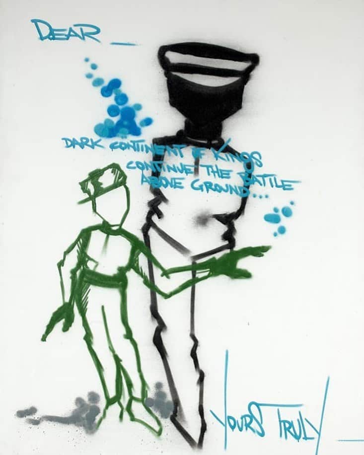 KAWSONEさんのインスタグラム写真 - (KAWSONEInstagram)「DONDI 👑 DARK CONTINENT OF KINGS 1983 Spray paint on canvas #DONDI」10月3日 21時12分 - kaws