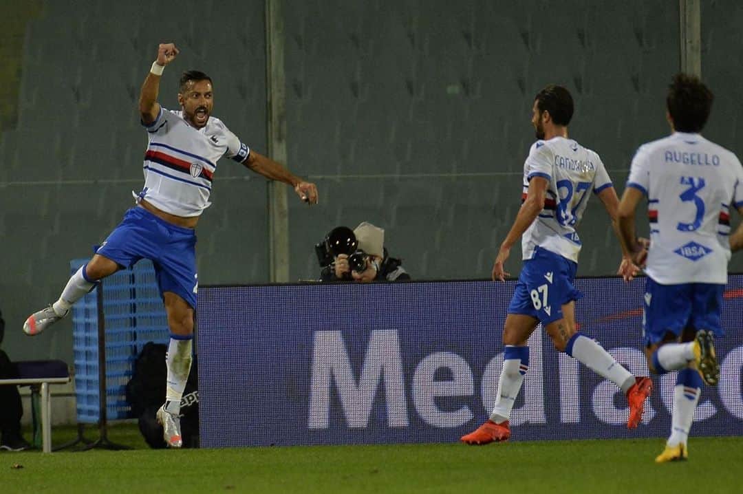 エミリオ・アウデロのインスタグラム：「Primi tre punti ottenuti su un campo molto difficile con un Grande spirito di squadra e sacrificio! #fiorentinasampdoria #serieatim #forzasamp」