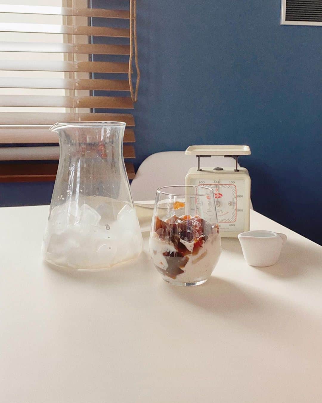 MEGのインスタグラム：「いつかのコーヒーゼリー☕️🥛 ㅤㅤㅤㅤㅤㅤㅤㅤ #おうちカフェ #コーヒーゼリー  #카페#카페투어#카페라떼#카페추천」