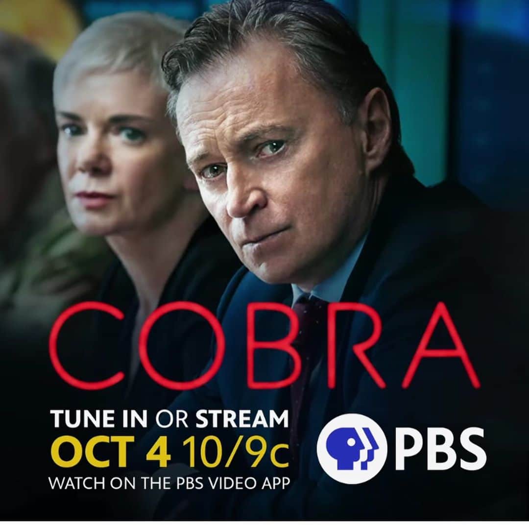 マーシャ・トマソンのインスタグラム：「Here’s the original trailer for Cobra, a 6 part series we made in the UK last year, in the before times! I’m excited that it’s going to be airing in the US on PBS and streaming on the PBS Video app, starting this Sunday October 4th-also known as tomorrow! 10pm on the East and West coasts. 9pm Central.❤️」