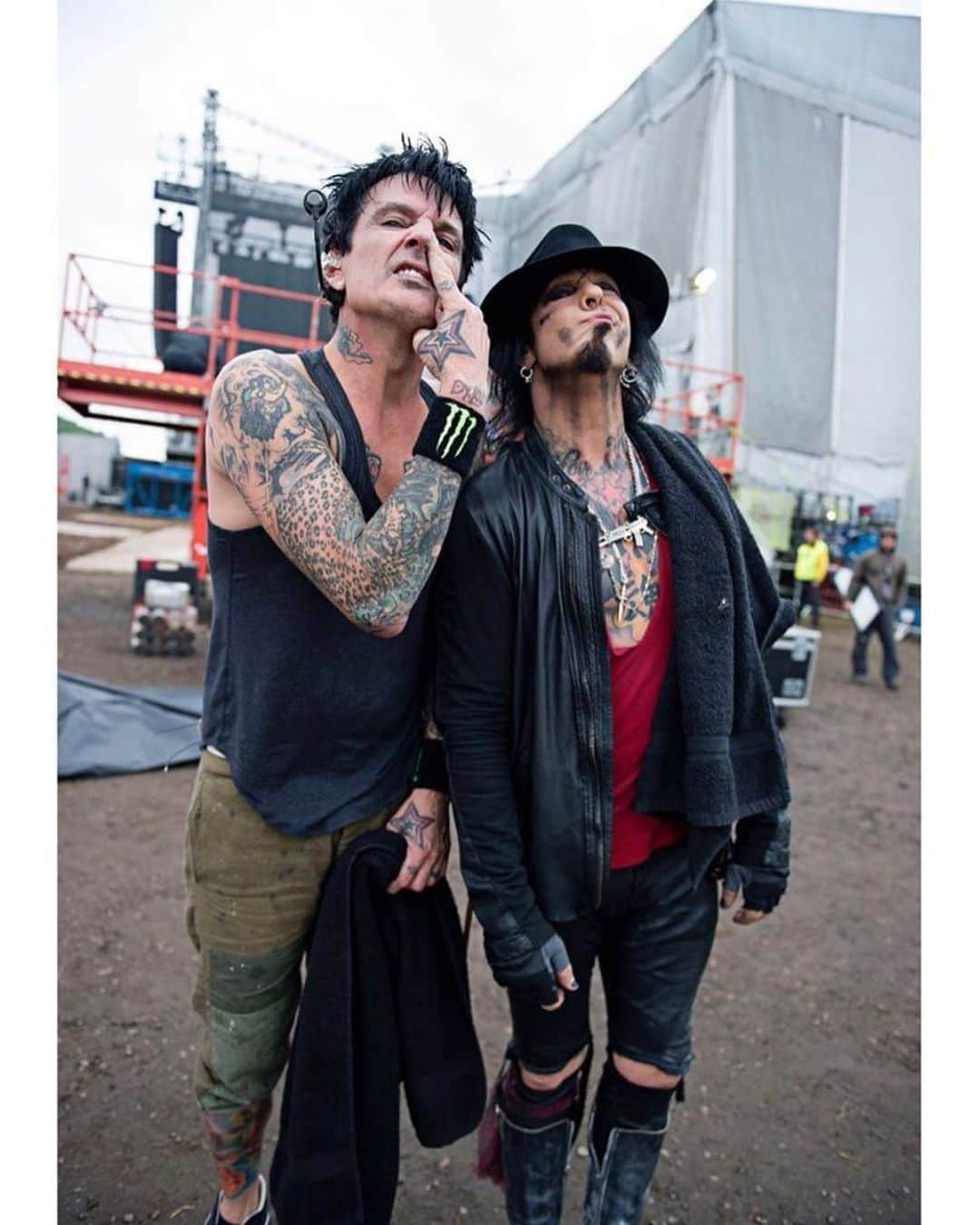 ニッキー・シックスさんのインスタグラム写真 - (ニッキー・シックスInstagram)「Happy birthday to my brother, globe trotting, music making, hotel wrecking, bad ass drummer/band mate and all around kick ass best friend on earth @tommylee.  You not only beat to your own drum, I’ve been fortunate enough to be your bass player as you beat the shit outta your drums for 40 years (Live and in the studio). Rock n Roll and life is better because of you. Love you. hApPY BIrtHdAY 🎁🎊🎈🤘🏽❤️ MET YOU WHEN YOU WERE 17. Were lifers now. So happy your family is happy and you found the love of yer life @brittanyfurlan #HappyBirthday 📷 by @rosshalfin」10月3日 22時48分 - nikkisixxpixx