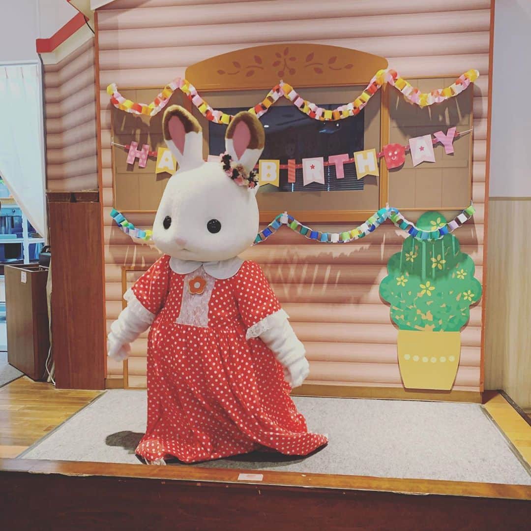 のインスタグラム：「癒し空間に行ってきました。  今日はショコラウサギちゃんのお誕生日でしたそうです…！  シルバニア好きなのにそうゆうの鈍感ですね😖💦  なにがともあれ。 お誕生日、お祝いできてとっても嬉しかったです😊🌟🍰」