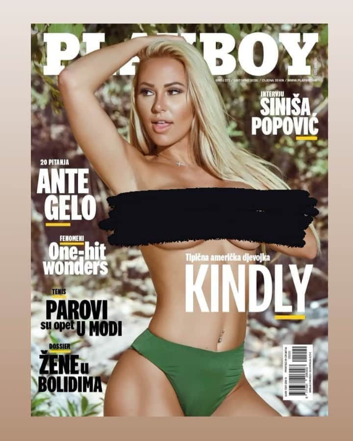 Kindly Myersのインスタグラム：「So proud to announce that i am October 2020 @playboy cover model and playmate.  . 📸 @universe137studios X @playboycroatia」