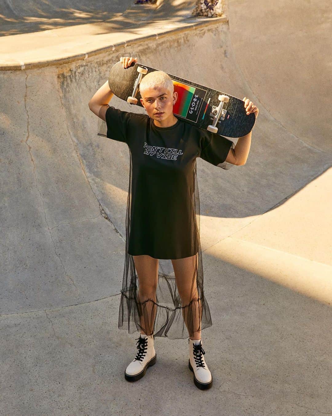 TALLY WEiJLさんのインスタグラム写真 - (TALLY WEiJLInstagram)「This outfit definitely passed the vibe check. 🛹 Dress🔎 SDRCOSUBLIME⁠⠀ ⁠⠀ #TALLYWEiJL #skate #skatergirl #mesh #meshdress」10月4日 0時32分 - tally_weijl