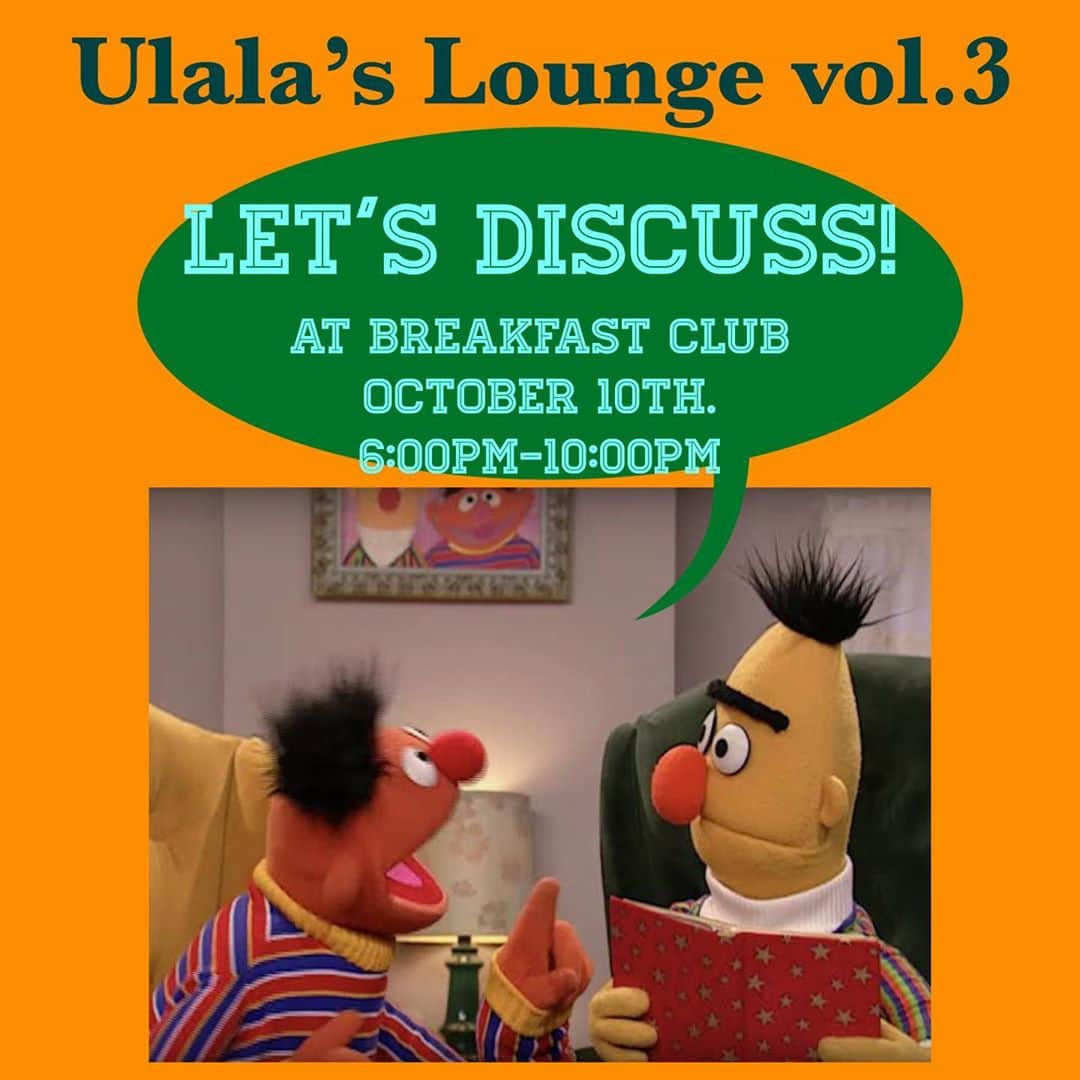 UlalaGirlのインスタグラム：「Ulala’s lounge vol.3🧡💚🧡💚 At @breakfastclubtokyo   ディスカッションの授業が少なかった日本では、お互いの意見が違うとなかなか認め合えず、相手を責めたり、嫌いになりがち。  それ故に自分意見を押し殺して、口に出せないって人が多くて、私のもとにも沢山のお悩みDMが届きます。  相手の意見が違くても、認め合う練習の場を設けたいとおもって今回はディスカッション/ディベートのイベントを開きます🙏✨  お題は  ・安楽死の選択は賛成？反対？ ・大麻解禁は賛成？反対？ ・日本の内閣の年齢制限や、ジェンダーの比率制限をつけるべき？ ・ペットショップ賛成？反対？  など！ まだまだお題も募集してます🌼  お堅いイベントじゃなくてワイワイ皆んなで楽しみながら話せたらいいと思ってます！  人数制限をかけるので、参加希望者はDMでお名前と電話番号を送ってください💚」
