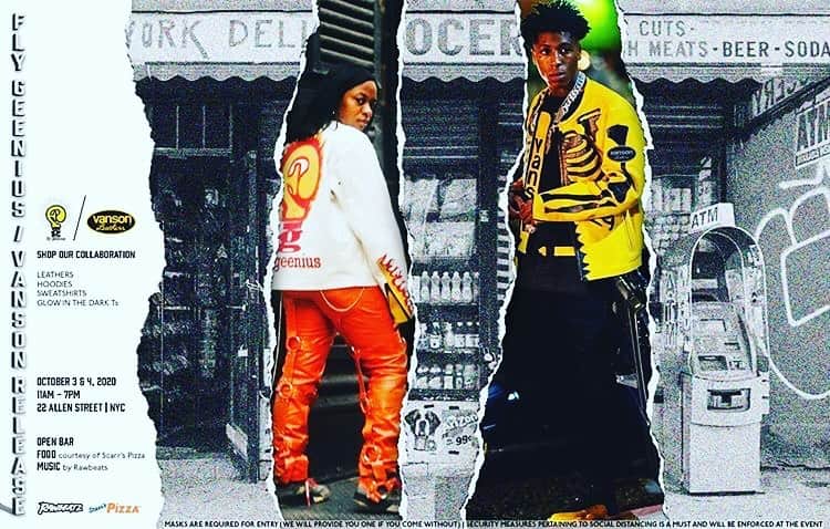 バンソンさんのインスタグラム写真 - (バンソンInstagram)「@flygeenius x Vanson Leathers pop up store in NY   Stop by 22 Allen st on October 4, from 1pm to 9pm!! . . #newyork #fashion #collab #flygeenius #vansonleathers #vanson #leatherjacket」10月4日 11時54分 - vansonleathers