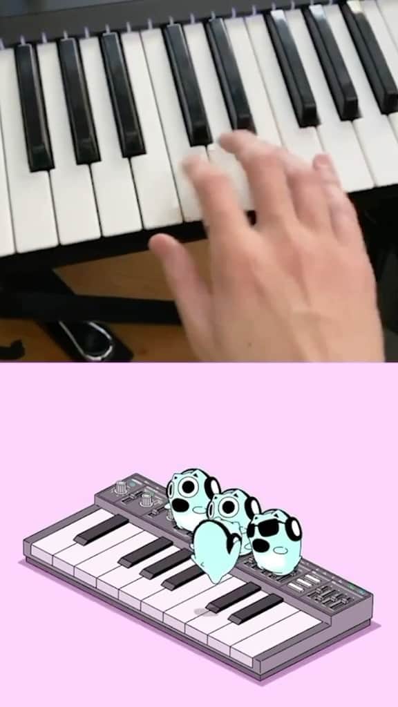 ポーター・ロビンソンのインスタグラム：「harmonizing with @thebluehamham’s ridiculously cute animation for “something comforting” ☺️」