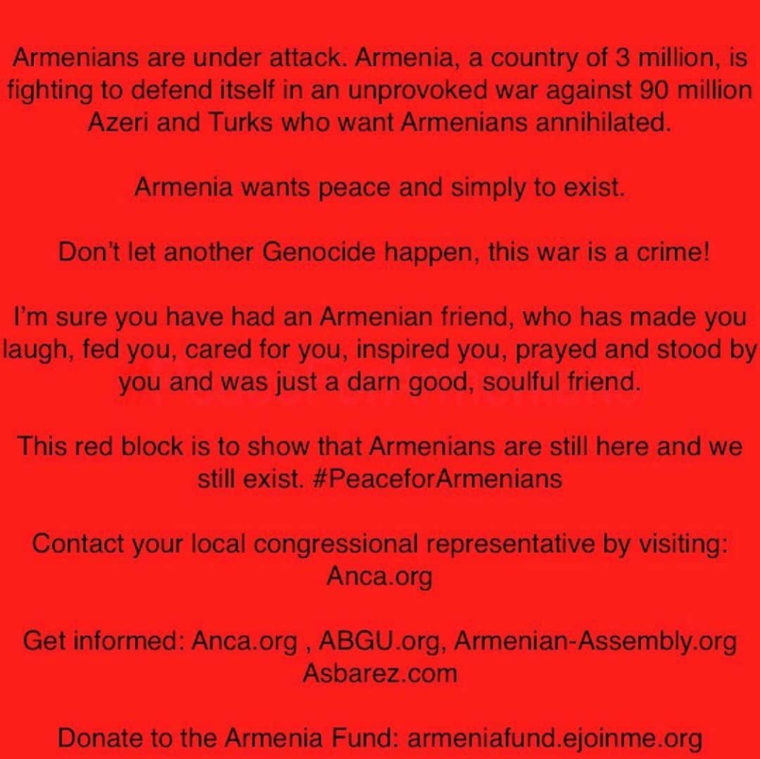 レスリー＝アン・ハフさんのインスタグラム写真 - (レスリー＝アン・ハフInstagram)「This is definitely something I’m not very informed about, but will be doing what I can to change that. Please do so as well.  Visit anca.org : it makes it super easy to write to your reps about this issue. #PeaceForArmenians」10月4日 4時02分 - leslieannehuff