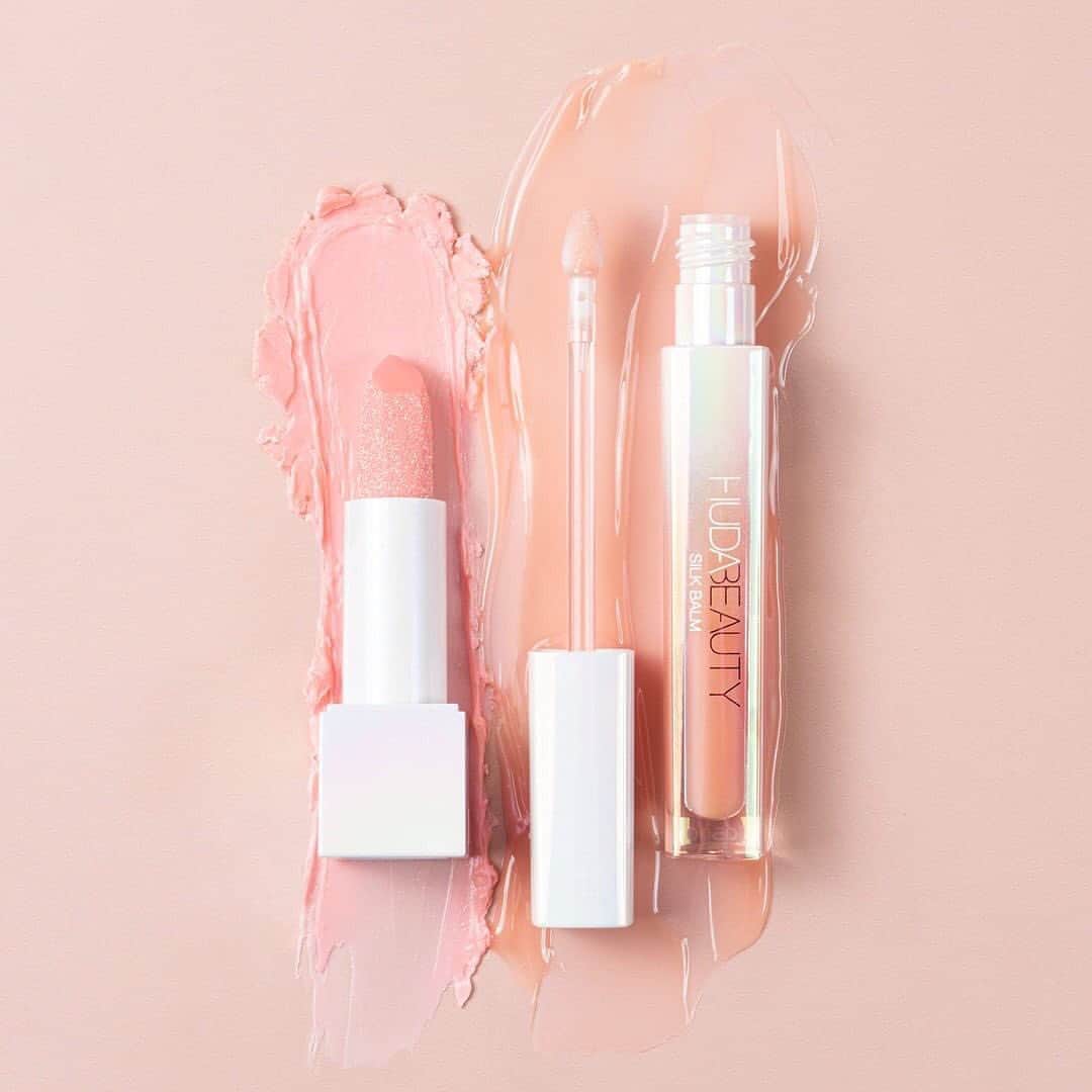 のインスタグラム：「This post from @hudabeautyshop is 💯: 💎 Diamond Balm or 🎀 Silk Balm? 🤔 Give your luscious lips BOTH! 😜💖@hudabeauty Available at Sephora.」