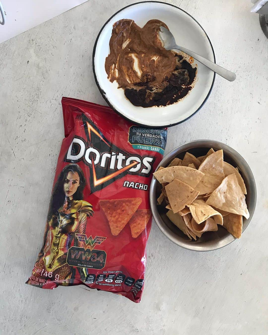 トームさんのインスタグラム写真 - (トームInstagram)「Local #Veracruz style breakfast amd fresh coconuts @maisoncouturier, #chipotle spice mixed with mayonnaise, @gal_gadot #WonderWoman @doritos_mx and local seafood broth, kebabs amd empanadas @hotelazucar both from @grupohabita」10月4日 6時24分 - tomenyc