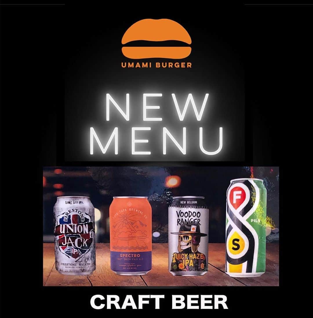のインスタグラム：「. 南町田店と有明店限定の新メニュー、キリッと冷えた「CRAFT BEER」がオススメです❗️🍺  ユニオンジャック IPA スペクトロ Hazy IPA ジューシーヘイズ Hazy IPA フェアステイトピルス Pilsner の４種類をラインアップしています✨  厳選したクラフトビールは、「ウマミバーガー」をはじめ各種バーガーに最適です❗️🍔🍺🥳 新メニューの「CRAFT BEER」 是非お試しください❗️🍺  なお、便利なテイクアウトも行なっておりますので、ぜひご利用下さい❗️✨😉  #ウマミバーガー #クラフトビール #craftbeer #stuckwithyou #staysafe #stayhealthy #umamiburger #テイクアウト #takeout #ウマミバーガー南町田グランベリーパーク店 #ウマミバーガー有明ガーデン店 #InstaFood #グルメバーガー #グルメランチ #バーガー #food #foodie #deri #foodgram」