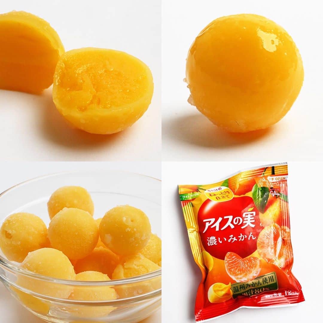 のインスタグラム：「グリコ『アイスの実 濃いみかん』 最近はチョコづくしなので...温州みかん果汁80%使用した"濃いみかん"🍊もどうぞ！濃厚&ジューシー！みかん果汁をぎゅっと固めたような濃密な味。 #みかん #アイスの実 #温州みかん #フルーツ #キャンディボール #ロングセラー #グリコ #アイスマニア #アイス民 #アイスマン福留 #JapaneseIceCream #Japaneseconveniencestoreicecream #icecream #JapansIceCreamPictureBook #Eiscreme #crèmeglacée #helado #gelado #sorvete #gelato #ijs #lody #мороженое #冰激凌 #아이스크림 #冰淇淋 #Es #น้ำแข็ง」