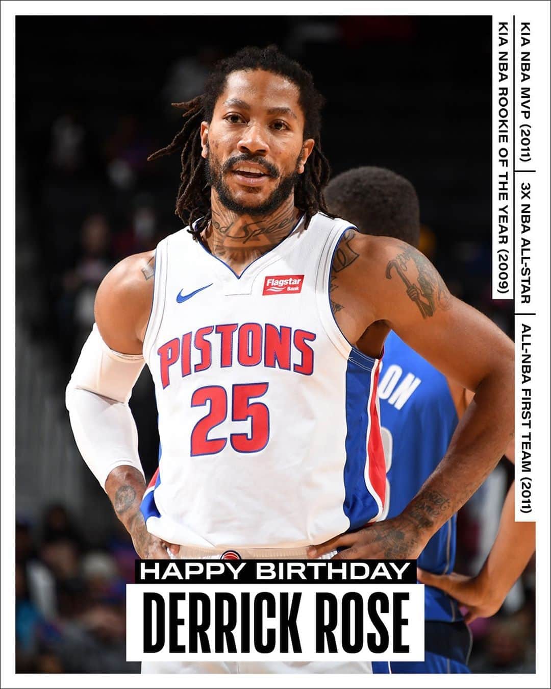 NBAさんのインスタグラム写真 - (NBAInstagram)「Join us in wishing @drose of the @detroitpistons a HAPPY 32nd BIRTHDAY! #NBABDAY」10月4日 20時14分 - nba