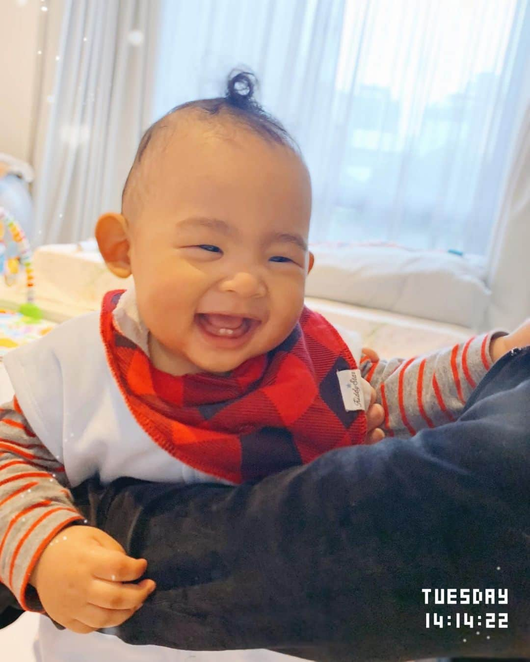 ヴァネッサみどりさんのインスタグラム写真 - (ヴァネッサみどりInstagram)「ニコニコべびータイちゃん👶🏽 小さかったなぁ😭成長があっという間で、一秒も大切にしなきゃと思う✨ 7ヵ月から最後の写真は3ヵ月のとき☺️ あと、あたしんちのゆずピの赤ちゃんの頃に似てると言われて🤣確かに似てる🤣💕 Throwback pics of baby Tyler 🥺❤️ 7months → 6months → 4months → 3months old Tyler 🥺  Always been so smiley always happy 💕 PS. so many people have been telling me that he looks like a cartoon character and one day one of my followers sent me this character that looks exactly like Tyler 🤣☝️」10月4日 14時02分 - midoritakechi