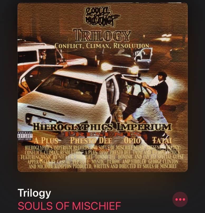 おんむすのインスタグラム：「souls of mischiefで1番好きなアルバム.  ジャケもGだし.」