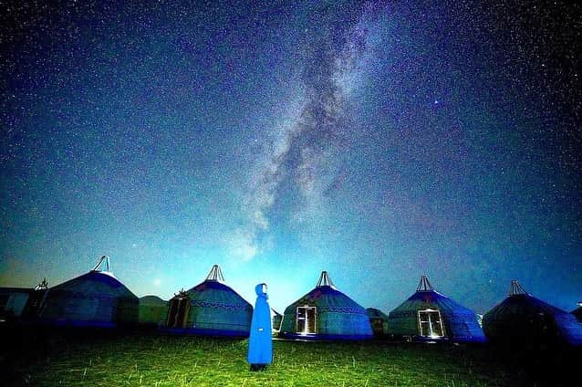 豊島はるかのインスタグラム：「内モンゴルで見た星が綺麗でした🌠#milkyway」