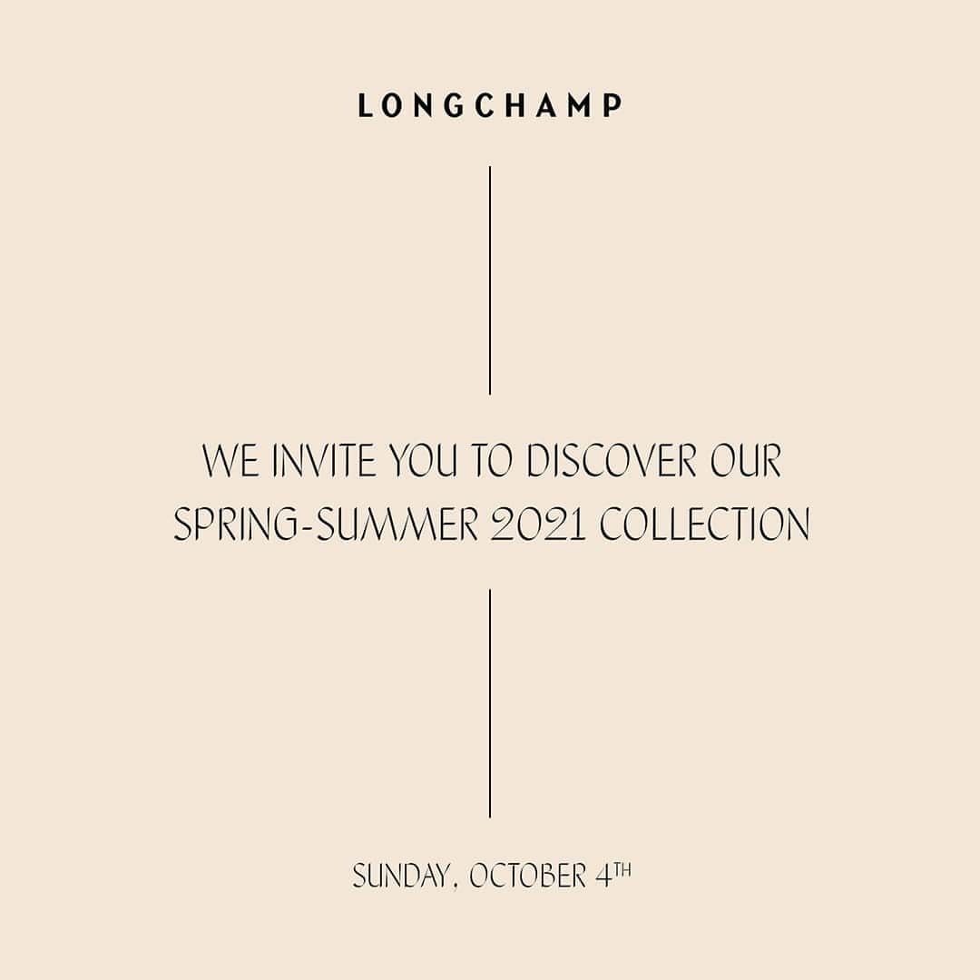 Longchampのインスタグラム：「The moment we’ll be dreaming about until the weather warms up... Today, we are hosting an exclusive press event to debut our Spring / Summer 2021 Collection! We’ll be sharing photos of the fashion, for the first time ever, here on our social feed. So stay tuned and check back!  #Longchamp #LongchampSS21 #LongchampFashionShow #ParisFashionWeek」