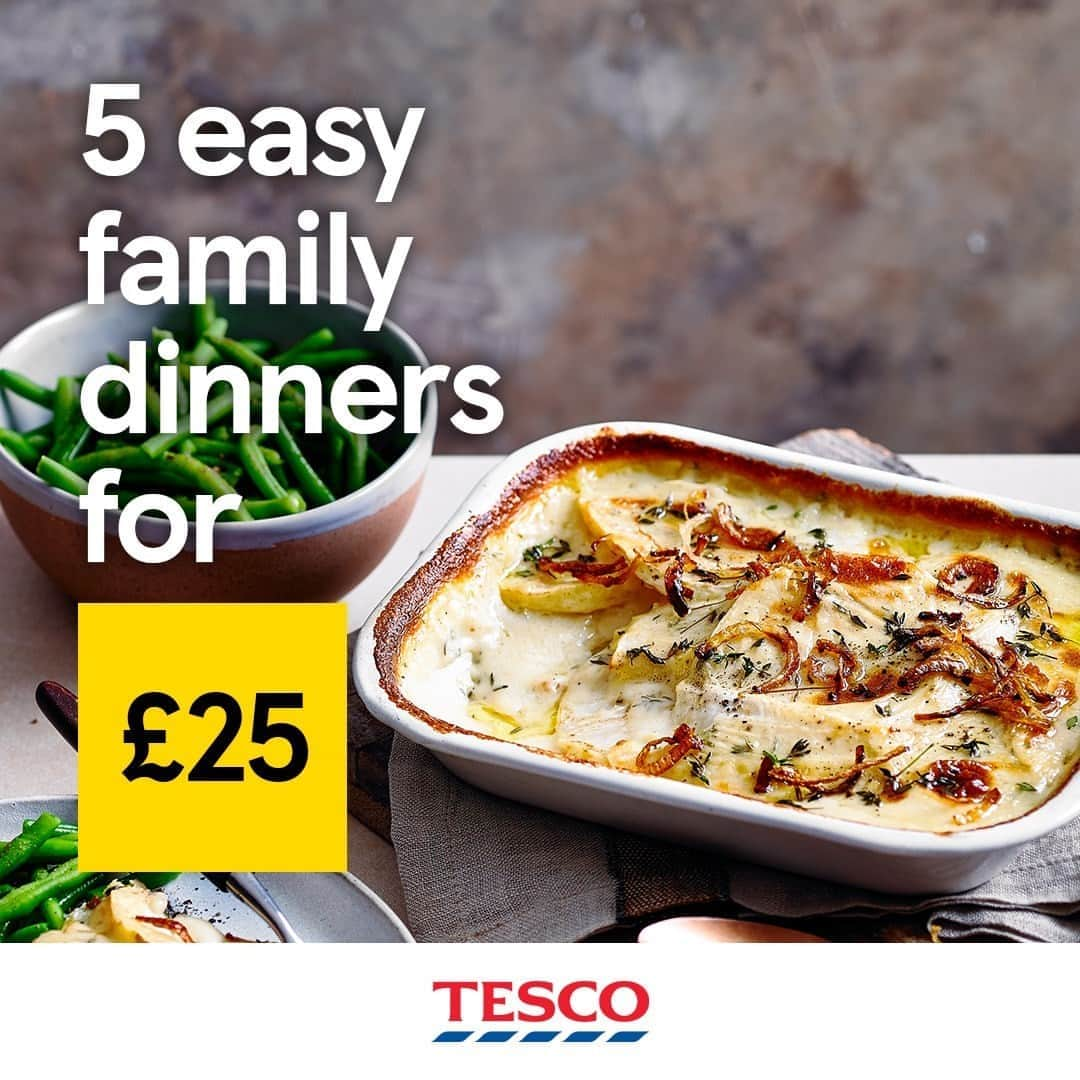 Tesco Food Officialさんのインスタグラム写真 - (Tesco Food OfficialInstagram)「From screenshot to shopping basket. Head to our ‘5 for £25’ highlights for 5 wholesome family dinners for £25, guaranteed to leave clean plates all round. Simply screenshot the ingredients list and voila, your shopping list is ready to take in-store.」10月4日 19時00分 - tescofood