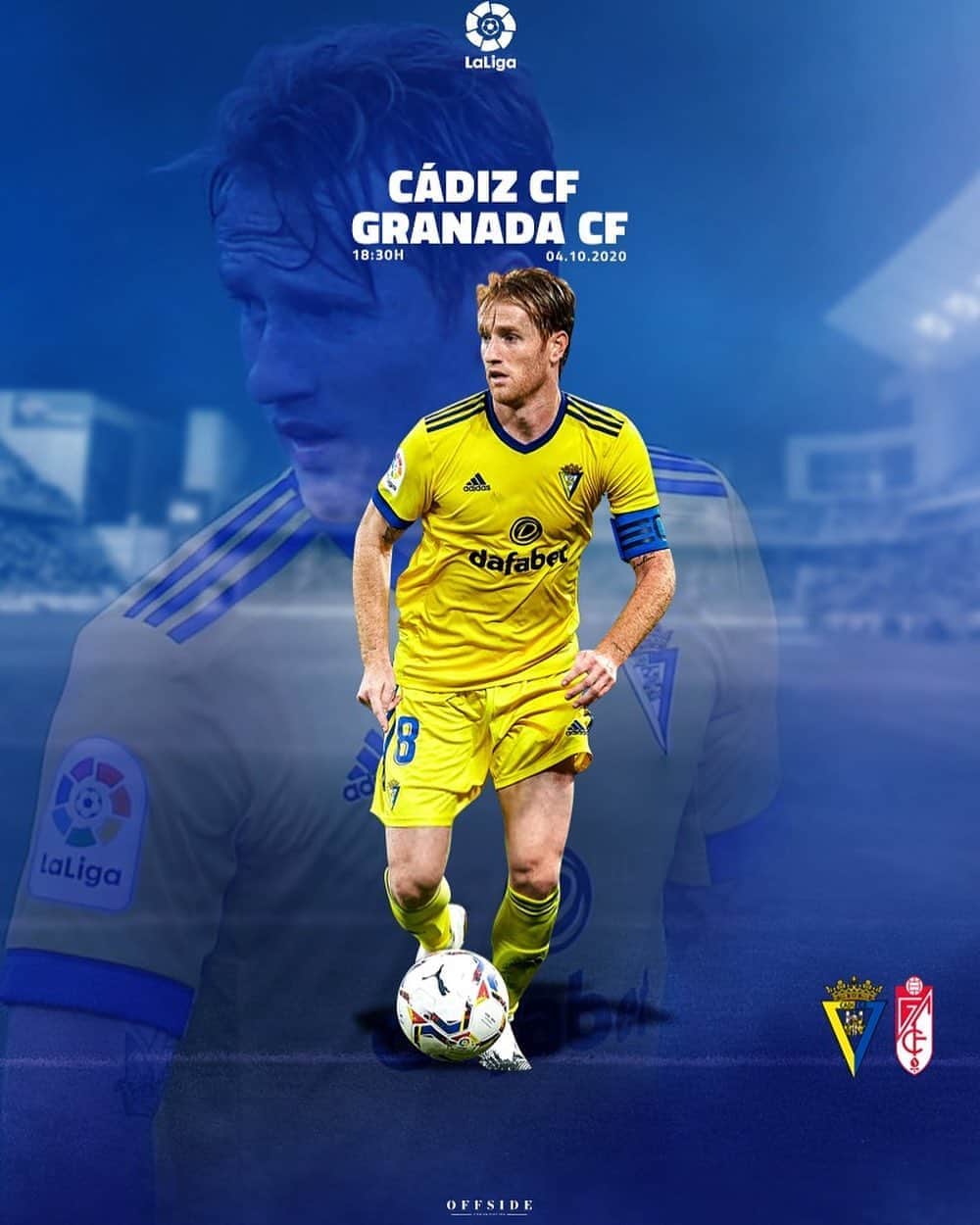 アレハンドロ・フェルナンデス・イグレシアスのインスタグラム：「Siempre es especial jugar en casa.   Vamos Cádiz💛💙  #mehandichoqueelamarillo #AF8」