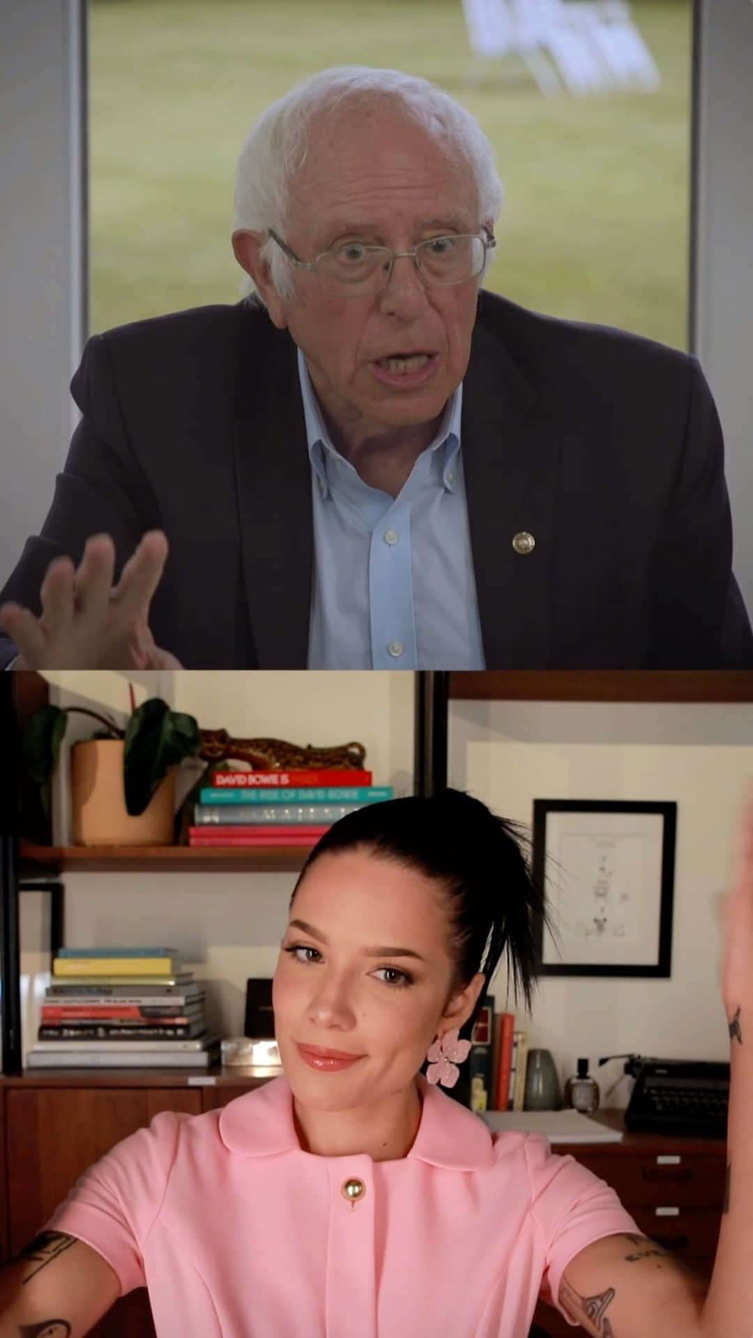 Halseyのインスタグラム：「I sat down with @BernieSanders to bring you the first of many more episodes like this one. Register to Vote @ Vote.Org」