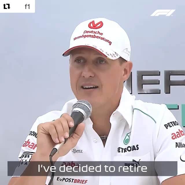 ミハエル・シューマッハのインスタグラム：「#Repost @f1 with @get_repost ・・・ #OnThisDay 8️⃣ years ago... . The seven-time world champion, Michael Schumacher calls time on a long and glorious career in F1 💪 . #JapaneseGP #KeepFightingMichael #F1 #Formula1」