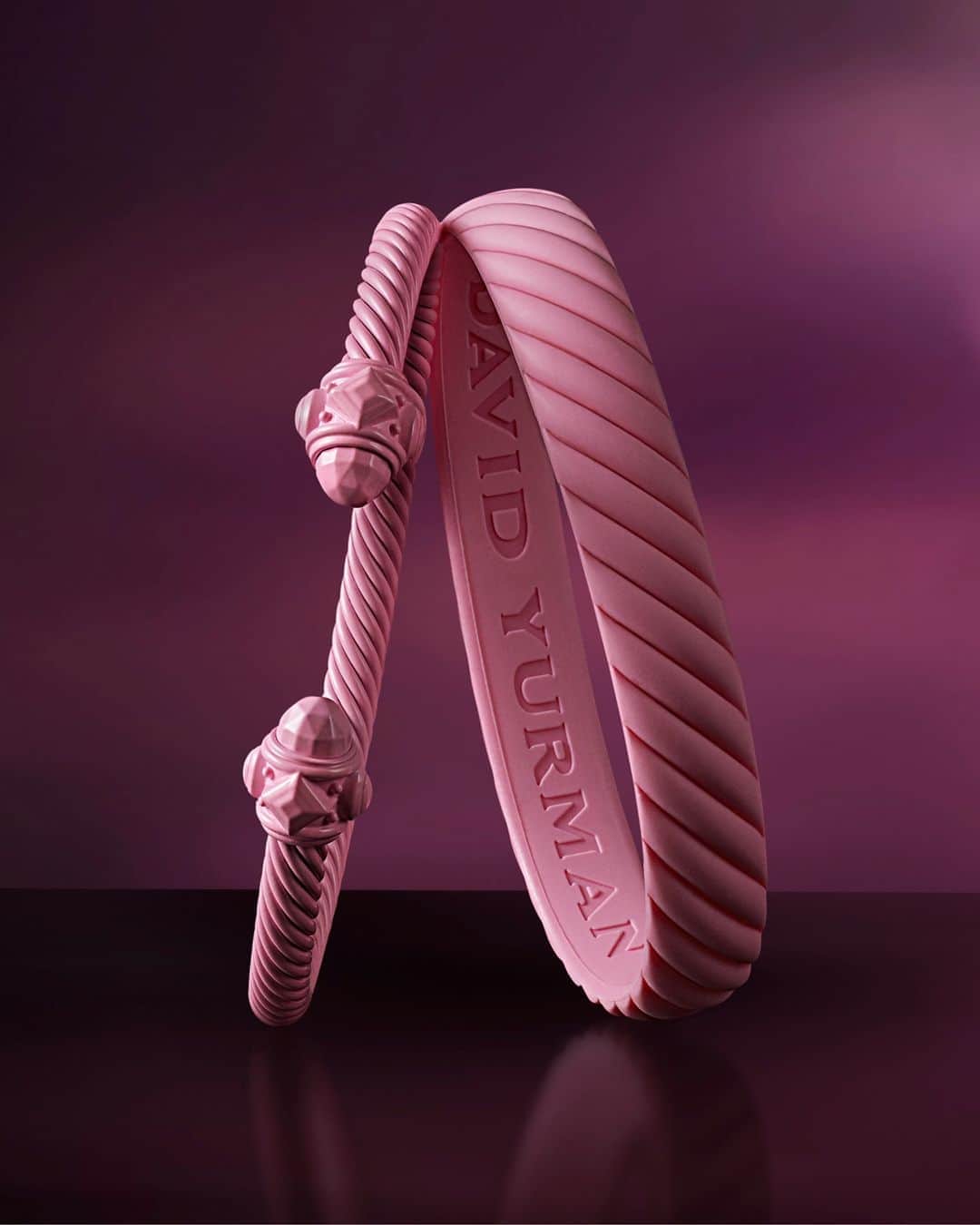 デビッドヤーマンのインスタグラム：「David Yurman will donate 100% of the net profits from every pink rubber bracelet sold to @BCRFCure in support of its efforts to raise awareness and advance the world’s most promising breast cancer research.」