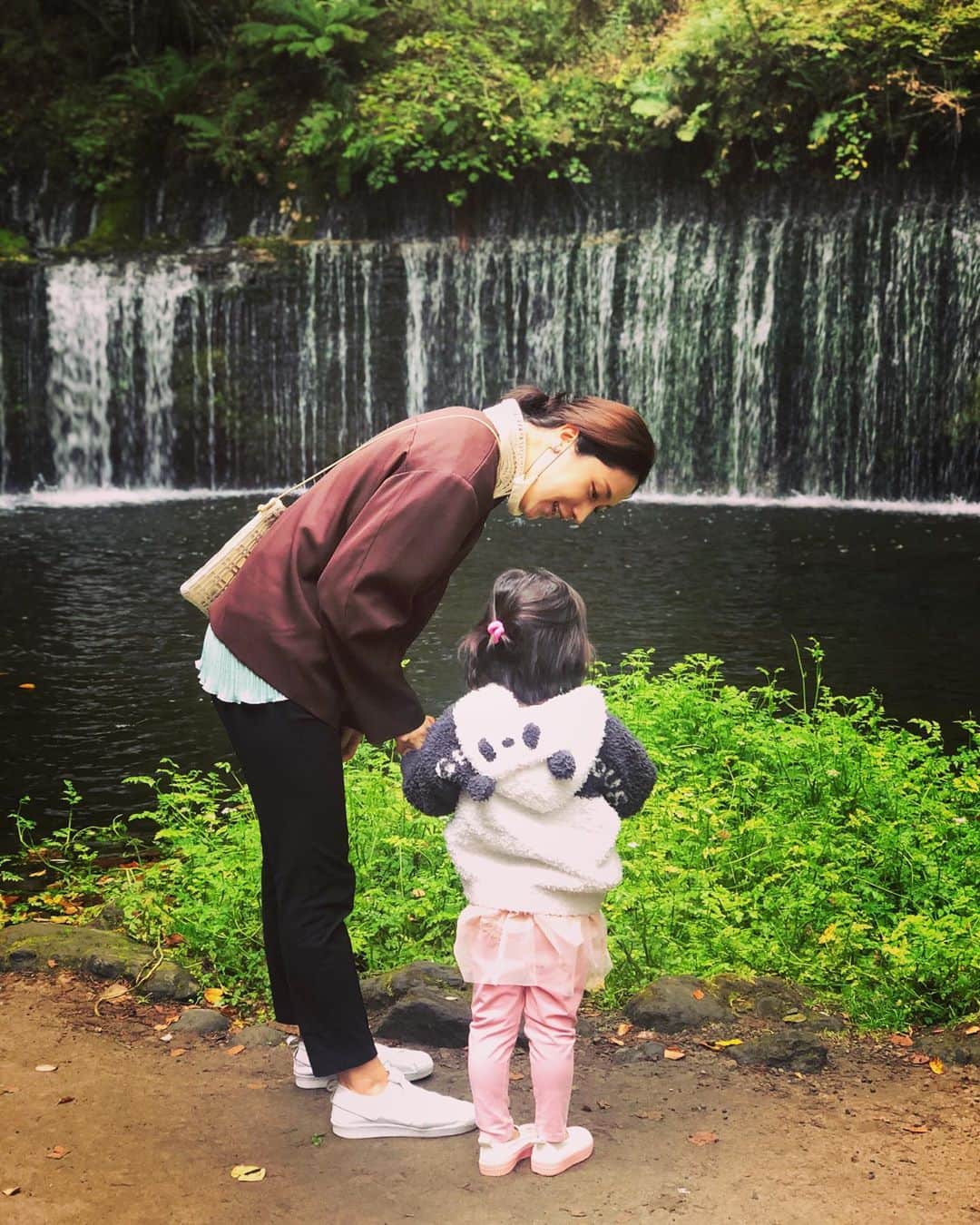 犬山紙子さんのインスタグラム写真 - (犬山紙子Instagram)「世にも美しい滝を見に行ったけど、ツルちゃんのメガネが曇りまくり、滝よりメガネばかり見てしまう 山から水が染み出すところを見られたの嬉しかった #いぬチャゲ」10月4日 23時23分 - inuyamakamiko