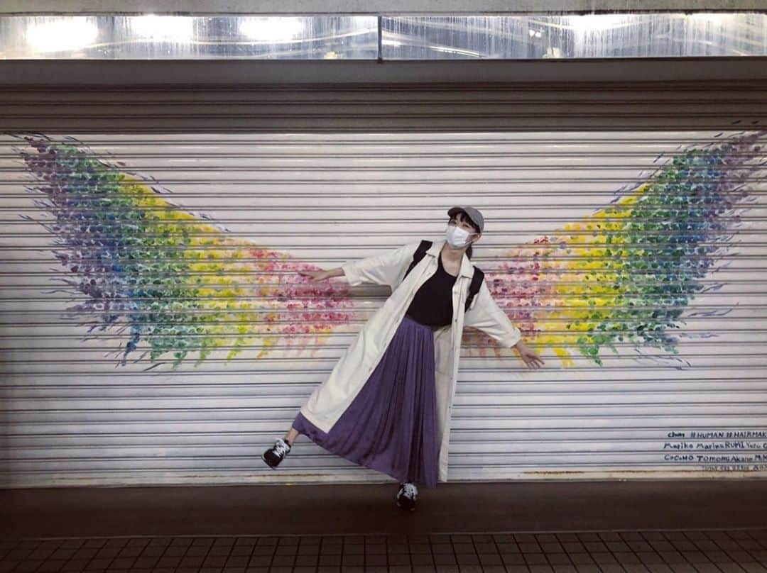 下村実生のインスタグラム：「#天使の日 #に #羽を見つけた #いい日でした #おやすみなさい #👼」