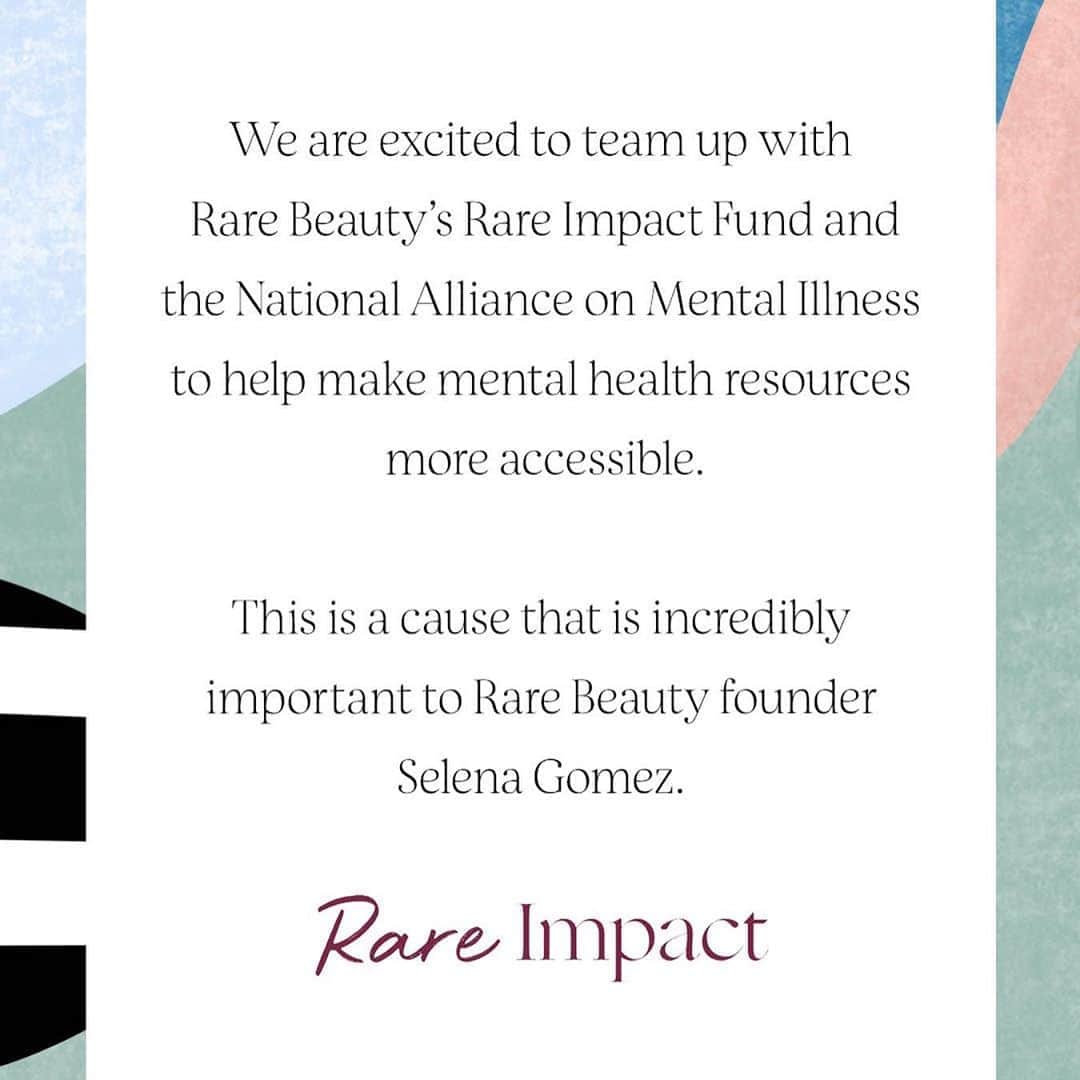 のインスタグラム：「@rarebeauty founder @selenagomez has partnered with @namicommunicate to help destigmatize mental illness through education, advocacy, and public awareness, and now you can help support their mission by donating your points in the link in our bio ❤️️ Leave a 🦋 if you’re ready to use your points for good.」