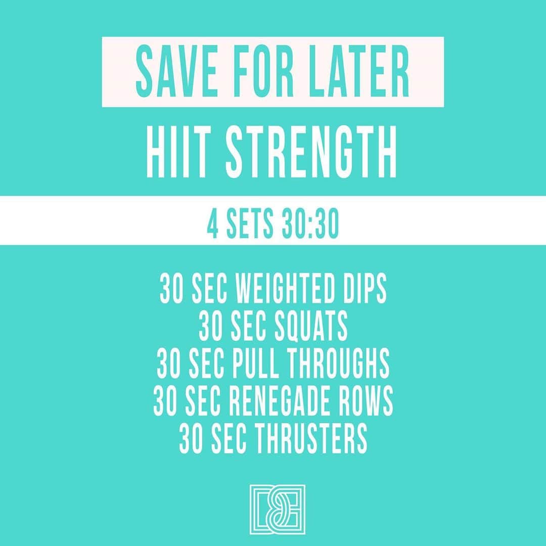 Danielle Robertsonさんのインスタグラム写真 - (Danielle RobertsonInstagram)「HIIT STRENGTH 💪🔥  Level up your HIIT workouts with this HIIT STRENGTH banger of a workout! I’m using 2 x 5kg dumbbells but it’s not essential. If you don’t have access to equipment and you want to add some additional resistance, get creative! You can use a water bottle or other weighted objects as a substitute for the dumbbells 💪 let’s get it 🔥  WORKOUT  4 SETS  30 sec work 30 sec rest  30 sec Weighted Dips 30 sec Squats 30 sec Pull Throughs 30 sec Renegade Rows 30 sec Thrusters」10月5日 5時10分 - dannibelle