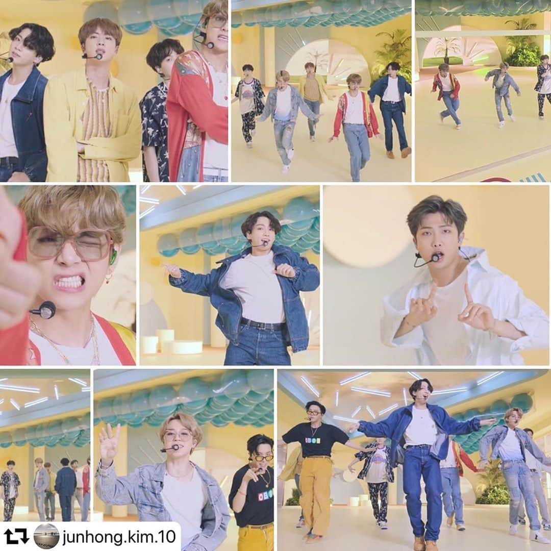 イ・サガンさんのインスタグラム写真 - (イ・サガンInstagram)「#repost @junhong.kim.10 ・・・ #zanybros #BTS #방탄소년단 #다이나마이트 #dynamite #ntv #musicday #japan #produced by ZANYBROS  자랑스런 쟈니브라덜들 👍🏻👊🏻」10月5日 16時01分 - leesagan