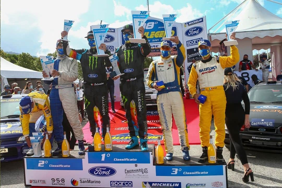 ケン・ブロックさんのインスタグラム写真 - (ケン・ブロックInstagram)「VERY stoked to get the win today at Rally Legend! 1st in class and 3rd overall (behind 2 modern WRC cars, including a 2020 Ford Fiesta WRC). @AlexGelsomino and I had to battle hard for this one, and the Hoonigan Racing team had to get us sorted through some mechanical issues and help get the setup just right. The race organizers, fans, marshals, volunteers, and stages were all awesome - and made for a great event. So, two years of wins in a row… do we need to come back and try to make it three?? #RallyLegend2020 #CossieWorldTour #BlockEscortCossieV2」10月5日 7時00分 - kblock43