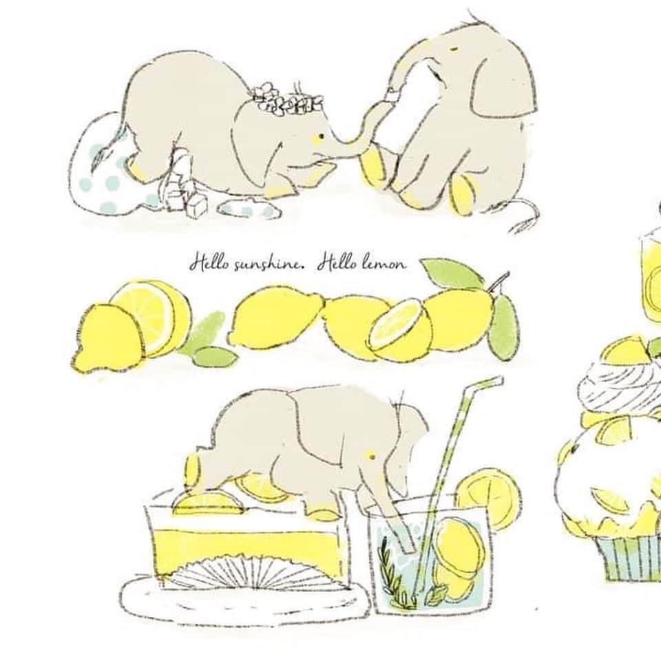 のインスタグラム：「レモンの日 #レモン#lemon#illustration #momoro#ももろ#イラスト#アイシングクッキー #icingcookies」