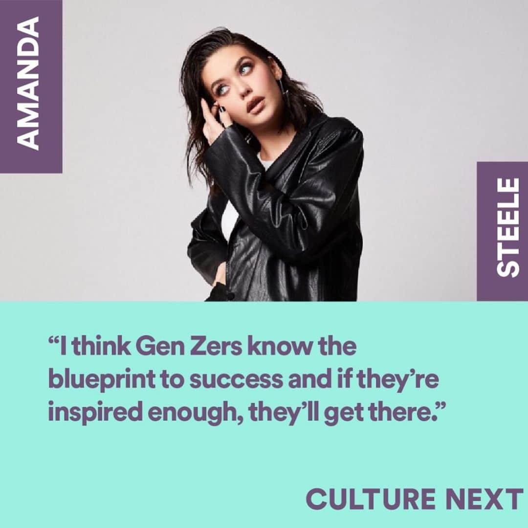 アマンダ・スティールのインスタグラム：「Partnered with @Spotify to share my thoughts on how Gen Z is reshaping the world and building our own success from the ground up. Download their #CultureNext report to read about our impact: spoti.fi/CultureNext2020 @SpotifyAds #SpotifyPartner 🖤」