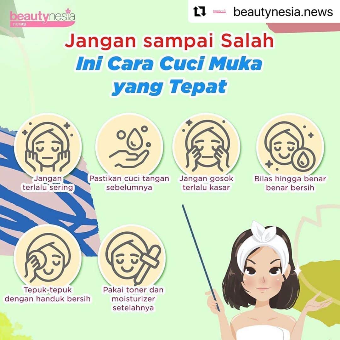 Beauty | Health | Fashionさんのインスタグラム写真 - (Beauty | Health | FashionInstagram)「Beb, siapa nih  yang sampai saat ini kalau cuci muka asal-asalan? Padahal salah satu penyebab kulit kusam dan berjerawat adalah cara mencuci muka yang salah. Coba perhatikan tips ini ya beb supaya kulit wajah lebih bersih secara maksimal.⁣⁣⁣ ⁣⁣⁣ ✨ Hindari mencuci wajah terlalu sering karena akan membuat kulit jadi iritasi dan merangsang produksi minyak jadi berlebih. Cukup 2 kali dalam sehari saja ya beb.⁣⁣⁣ ⁣⁣⁣ ✨ Pastikan tangan dalam keadaan bersih, karena kalo engga kotoran dan bakteri akan berpindah ke wajah⁣⁣⁣ ⁣⁣⁣ ✨ Mencuci wajah dengan cara memijat secara perlahan dan lembut, gak perlu digosok secara kasar karena akan menimbulkan iritasi⁣⁣⁣ ⁣⁣⁣ ✨ Hindari menggunakan handuk tubuh untuk wajah, apalagi handuk yang sudah dipakai, menyebabkan kotoran akan menempel pada wajah, Pastikan gunakan handuk bersih atau tissue.⁣⁣⁣ ⁣⁣⁣ So diantara tips ini mana yang sering kamu skip nih beb ?⁣⁣⁣ ⁣⁣⁣ --⁣⁣⁣ ⁣⁣⁣ #BeautynesiaNews #Glowing2020 #Skincare #TipsSkincare #FacialWash#BeautyTips #TipsCantik #TipsKecantikan #MengatasiKulitKusam #RekomendasiaFacialWash #RekomendasiSkincare #FacialWashForOilySkin #OilySkinCare #FacialWashKulitBerminyak #MengatasiKulitBerminyak #KulitBerminyak #SkinCareKulitBerminyak」10月5日 12時49分 - beautynesia.id