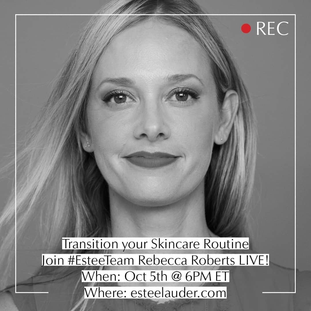 のインスタグラム：「Changing Leaves 🍁 Our favorite seasonal coffee ☕️ Breaking out our favorite fall footwear 👢– just a few things we ❤️ the change in seasons!  Tonight, learn how to transition your #SkincareRoutine LIVE on EsteeLauder.com with #EsteeTeam member Rebecca Roberts! Rebecca will share her skincare must-haves to get you from Summer to Fall flawlessly & you can shop right along with her. Tap the link in our bio to join her at 6PM ET TONIGHT!」
