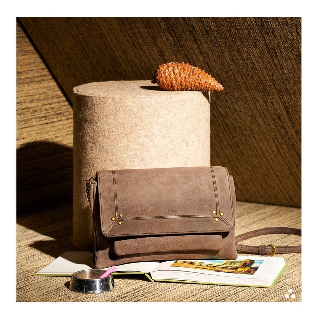 のインスタグラム：「Meet the new neutral: #JeromeDreyfussCharly elephant . . Art Direction @carolinnerennequin Photo @pierr_antoine #jeromedreyfuss #neutrals #rootsdeluxe #aw20」