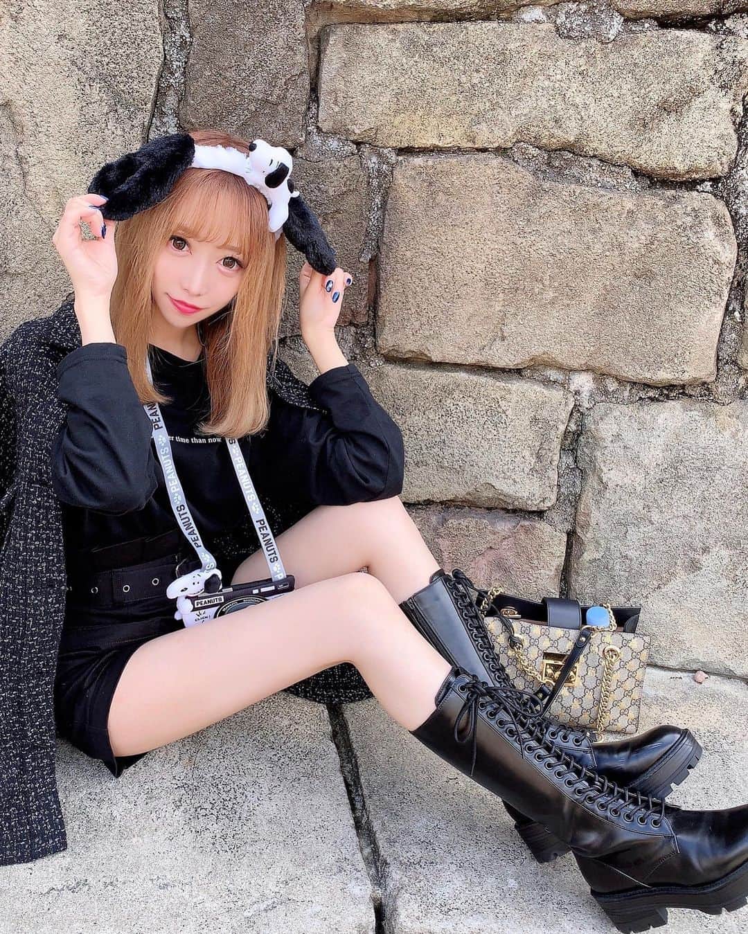 RIRAのインスタグラム：「ゆにば🐶 . . . #ユニバ#USJ#スヌーピー#キャバクラ#キャバ嬢#歌舞伎町#新宿#六本木#大阪#髪がもうボサァ」