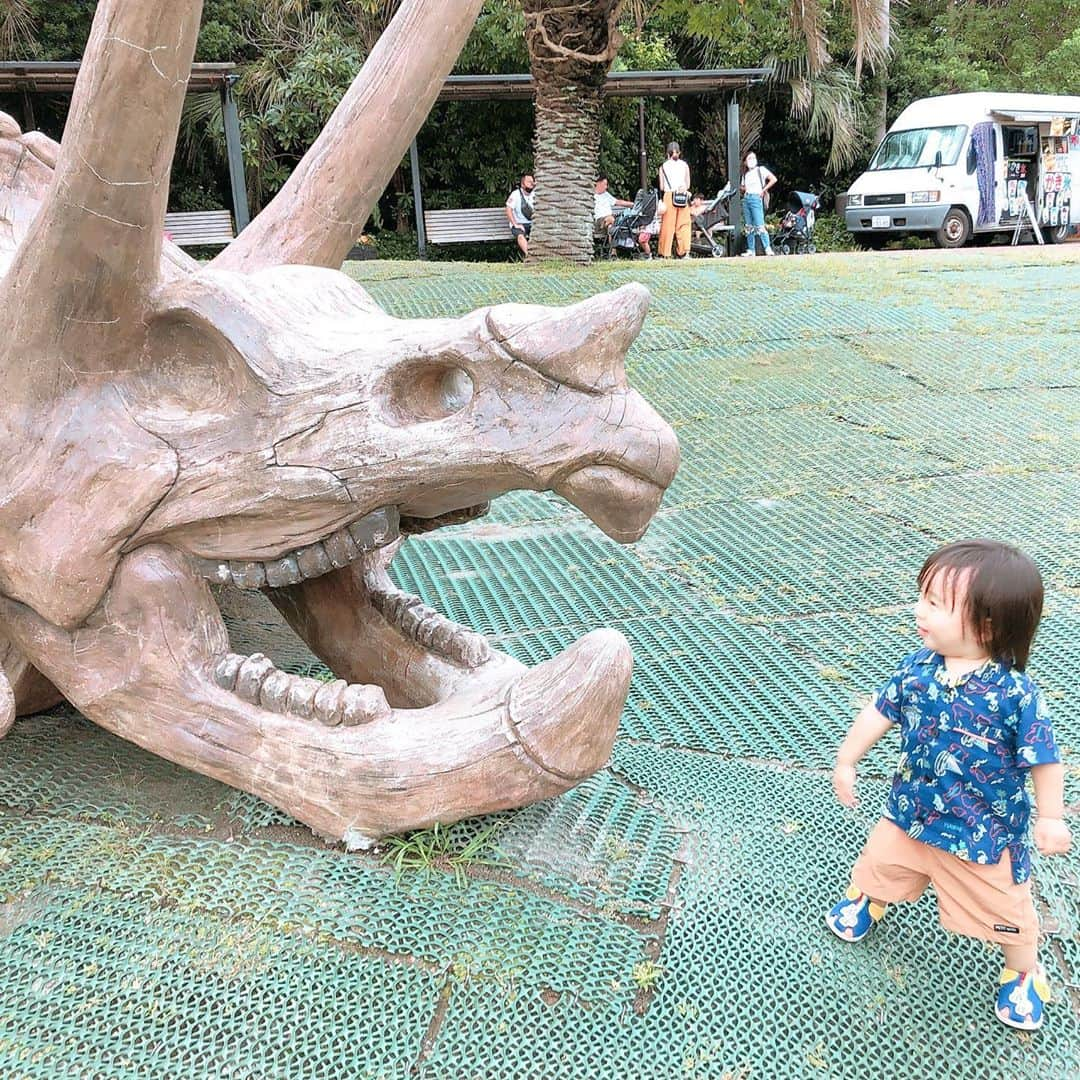 神戸蘭子さんのインスタグラム写真 - (神戸蘭子Instagram)「ちょっと前に行った動物園🐘 . #ズーラシア #動物園　#子供とお出かけ部 #家族でお出かけ #ママライフ　#2人育児 #男の子ママ  #恐竜」10月5日 16時59分 - ranran0414