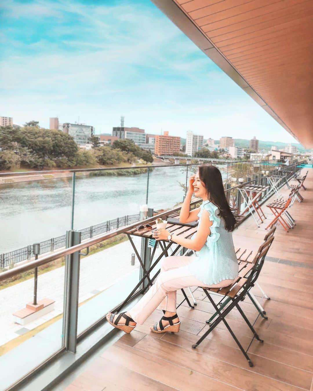 Amiさんのインスタグラム写真 Amiinstagram ﾟ テラスカフェでスイーツ Oto Riverside Terrace 岡崎市にある Mellows Cafeって所にあるよ 静かで気持ちい リラックスできる場所 愛知