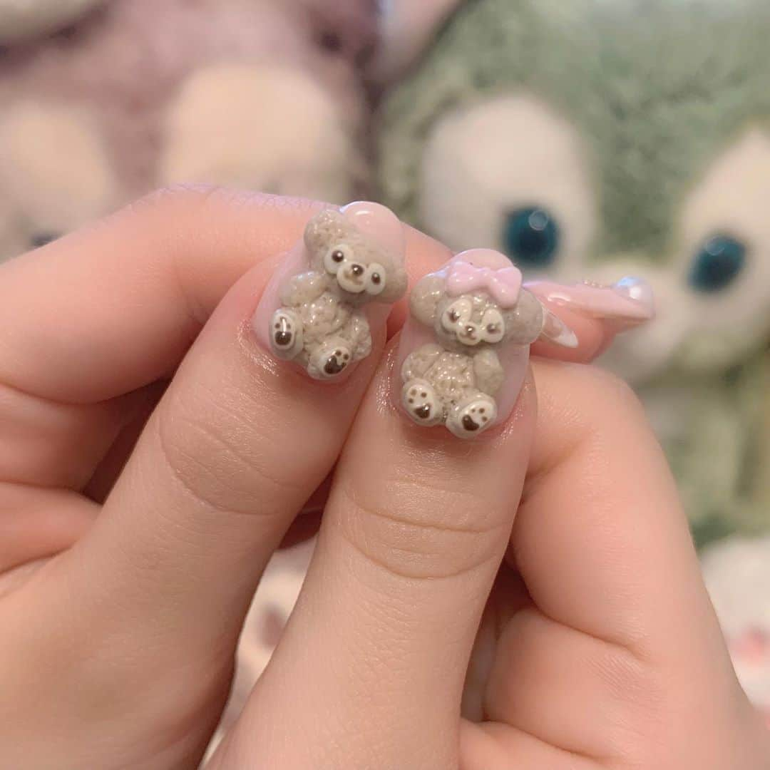 太田里織菜さんのインスタグラム写真 - (太田里織菜Instagram)「. . new nail♡ . . #らぶどる #marvelousネイル #marvelousnail #ネイル #nail #ダッフィーネイル #シェリーメイネイル #レオパードネイル #」10月5日 19時21分 - riopyon1231